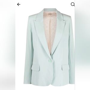 Zadig & Voltaire 'VOYAGE' Pastel Blue Blazer In CELADON Sz 38-6--8-M